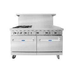 Atosa AGR-4B36GR 60" Gas Range, (4) 23,000 BTU Burners with 36" Griddle, Liquid Propane