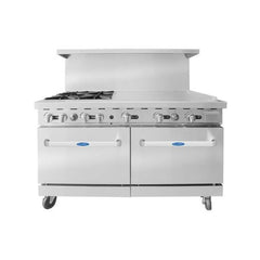 Atosa AGR-4B36GR 60" Gas Range, (4) 32,000 BTU Burners with 36" Griddle, Natural Gas