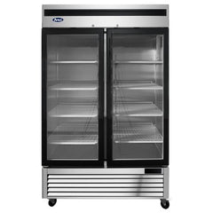Atosa MCF8703ES 54" 2-Door Glass Door Merchandiser Freezer, Energy Star, Stainless Steel