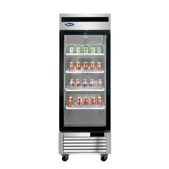 Atosa MCF8701GR 27" 1-Door Glass Door Merchandiser Freezer, Stainless Steel