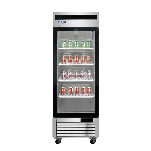 Atosa MCF8701GR 27" 1-Door Glass Door Merchandiser Freezer, Stainless Steel