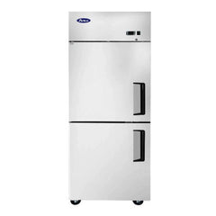 Atosa MBF8010GRL 29" 1-Section Top Mount Reach-In Refrigerator, Half Doors, Left-Hinged