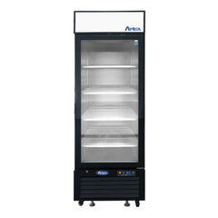 Atosa MCF8720GRL 27" 1-Door Glass Door Merchandiser Freezer, Left-Hinged Door, Black Exterior