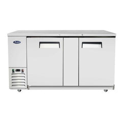 Atosa MBB69GR 69" 2-Door Back Bar Cooler, Stainless Steel