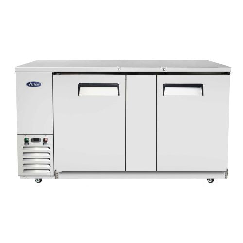 Atosa MBB69GR 69" 2-Door Back Bar Cooler, Stainless Steel