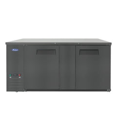 Atosa SBB69GRAUS2 69" 2-Door Shallow Depth Back Bar Cooler, Black