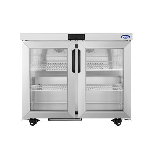 Atosa AUR36GD 36" Glass Door Undercounter Refrigerator, 2-Door