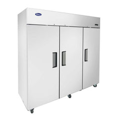 Atosa MBF8003GR 78" 3-Section Top Mount Reach-In Freezer, 3 Door