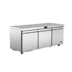 Atosa AUR72SD 72" 3-Section Undercounter Refrigerator