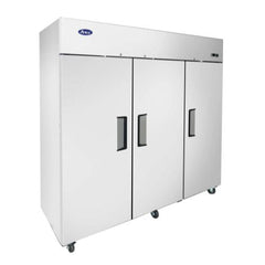 Atosa MBF8006GR 78" 3-Section Top Mount Reach-In Refrigerator