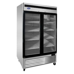 Atosa MCF8703ES 54" 2-Door Glass Door Merchandiser Freezer, Energy Star, Stainless Steel