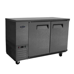 Atosa SBB59GRAUS2 59" 2-Door Shallow Depth Back Bar Cooler, Black