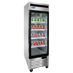 Atosa MCF8701GR 27" 1-Door Glass Door Merchandiser Freezer, Stainless Steel