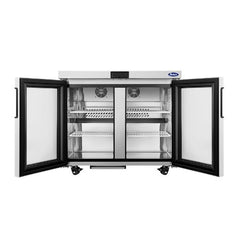 Atosa AUR36GD 36" Glass Door Undercounter Refrigerator, 2-Door