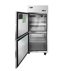Atosa MBF8010GRL 29" 1-Section Top Mount Reach-In Refrigerator, Half Doors, Left-Hinged