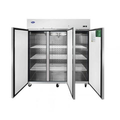 Atosa MBF8006GR 78" 3-Section Top Mount Reach-In Refrigerator
