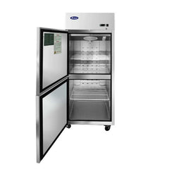 Atosa MBF8007GRL 29" 1-Section Top Mount Reach-In Freezer, 2 Divided Door, Left-Hinged