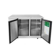 Atosa MBB48GR 48" 2-Door Back Bar Cooler, Stainless Steel