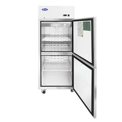 Atosa MBF8007GR 29" 1-Section Top Mount Reach-In Freezer, 2 Divided Door