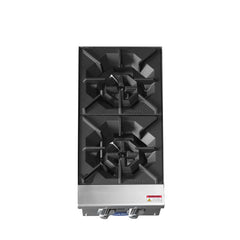Atosa ACHP-2 12" Convertible 2-Burner Countertop Hot Plate Manual Control - 64,000 BTU