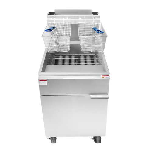 Atosa ATFS-75 CookRite Floor Model Liquid Propane Fryer, 75 lb Capacity