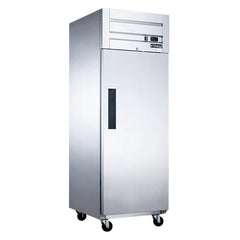 Dukers D28AR Commercial 27" Single Door Top Mount Refrigerator in Stainless Steel, 18.3 cu ft