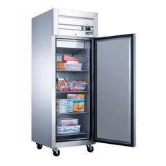 Dukers D28AR Commercial 27" Single Door Top Mount Refrigerator in Stainless Steel, 18.3 cu ft