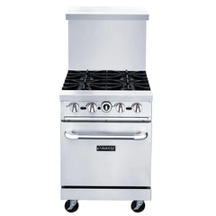 Dukers DCR24-4B 24" Gas Range with Four (4) Open Burners