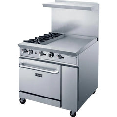 Dukers DCR36-2B24GM 36" Gas Range with Two (2) Open Burners and 24" Griddle
