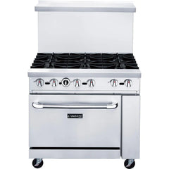 Dukers DCR36-6B 36" Gas Range with Six (6) Open Burners