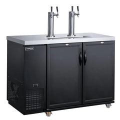 Dukers DKB48-M2 48" Dual Tap Kegerator Beer Dispenser, 115V, 11.2 cu ft