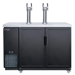 Dukers DKB48-M2 48" Dual Tap Kegerator Beer Dispenser, 115V, 11.2 cu ft