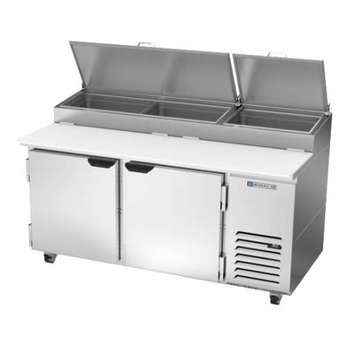 Beverage Air DP67HC 67" Two-Door Refrigerated Pizza Prep Table