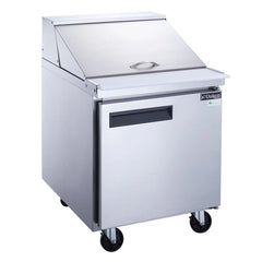 Dukers DSP29-12M-S1 Commercial 29" 1-Door Food Prep Table Refrigerator with Mega Top
