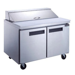 Dukers DSP60-16-S2 Commercial 60" 2-Door Food Prep Table Refrigerator