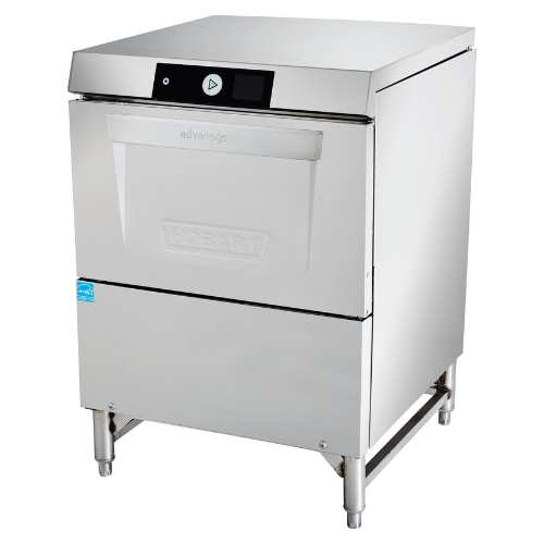 Hobart LXGNR-2 Advansys Undercounter High Temp Glass Washer with Booster and 6" Leg Stand