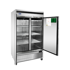 Atosa MBF8507GR 2-Section Solid Door Reach-In Refrigerator, Bottom Mounted, 44 cu. ft.