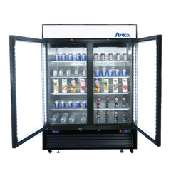 Atosa MCF8723GR (2) Glass Door Merchandiser Refrigerator