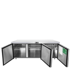 Atosa MGF8404GR 72" 3-Section Undercounter Refrigerator