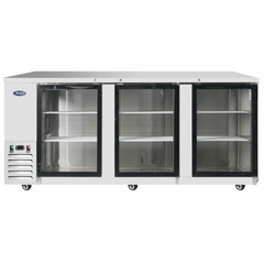 Atosa MBB90GGR 90" 3-Section Glass-Door Back Bar Cooler