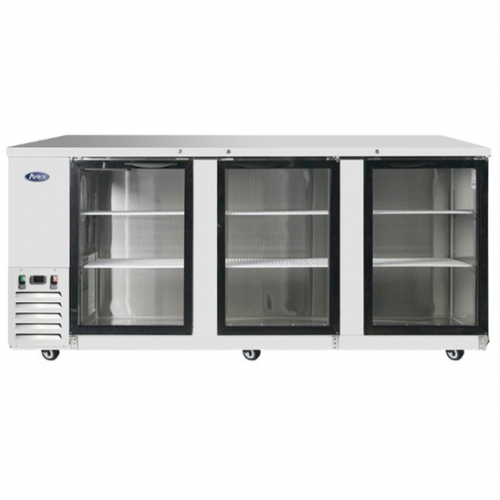 Atosa MBB90GGR 90" 3-Section Glass-Door Back Bar Cooler