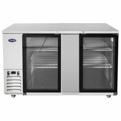 Atosa SBB69GGRAUS1 69" 2-Section Glass-Door Back Bar Cooler