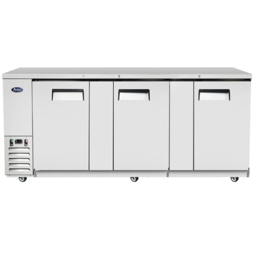 Atosa MBB90GR 90" 3-Section Solid-Door Back Bar Cooler
