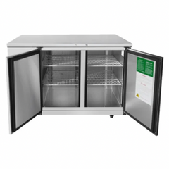 Atosa MBB59GR 59" 2-Section Solid-Door Back Bar Cooler
