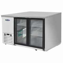 Atosa MBB59GGR 59" 2-Section Glass-Door Back Bar Cooler