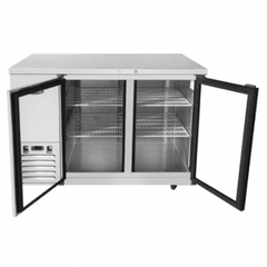 Atosa SBB59GGRAUS1 59" 2-Section Glass-Door Back Bar Cooler