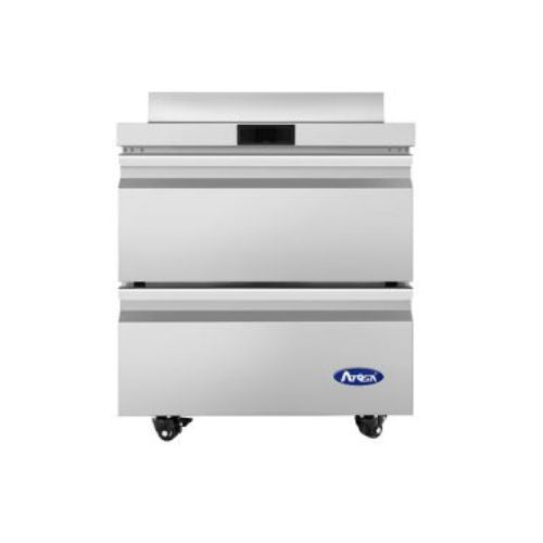 Atosa AWF27D2 27" Two-Drawer Worktop Freezer with Backsplash
