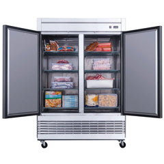 Dukers D55R 2-Door 55" Commercial Refrigerator, 41.62 cu ft