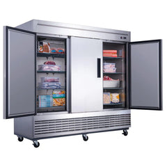 Dukers D83R 82" 3-Door Commercial Refrigerator, 65.16 cu ft