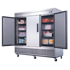 Dukers D83R 82" 3-Door Commercial Refrigerator, 65.16 cu ft